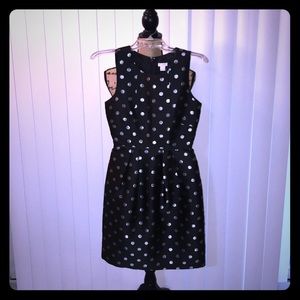J. Crew dress with silver polka dots *BRAND NEW*